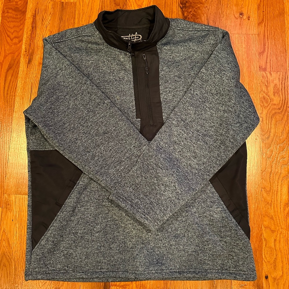 Reel Life Quarter Zip Sweater Blue Men’s XXL